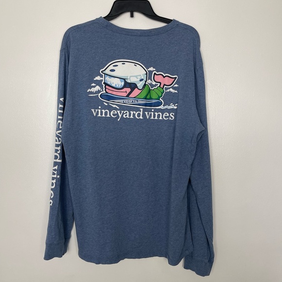 Vineyard Vines Blue Long Sleeves T-Shirt Size M - Picture 4 of 14